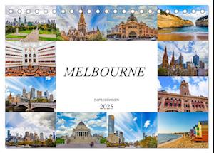 Melbourne Impressionen (Tischkalender 2025 DIN A5 quer), CALVENDO Monatskalender