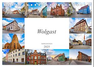 Wolgast Impressionen (Tischkalender 2025 DIN A5 quer), CALVENDO Monatskalender