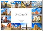 Greifswald Impressionen (Tischkalender 2025 DIN A5 quer), CALVENDO Monatskalender