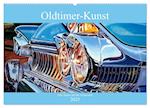 Oldtimer-Kunst - Alte Autos auf der Leinwand (Wandkalender 2025 DIN A2 quer), CALVENDO Monatskalender