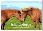 Islandpferde - Die tierischen Stars der Insel (Tischkalender 2025 DIN A5 quer), CALVENDO Monatskalender