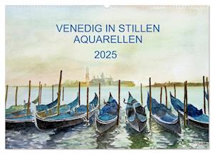 Venedig in stillen Aquarellen (Wandkalender 2025 DIN A2 quer), CALVENDO Monatskalender