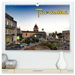 Taormina zur blauen Stunde (hochwertiger Premium Wandkalender 2025 DIN A2 quer), Kunstdruck in Hochglanz