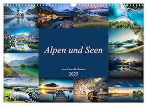 Alpen und Seen (Wandkalender 2025 DIN A3 quer), CALVENDO Monatskalender