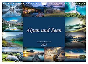 Alpen und Seen (Wandkalender 2025 DIN A4 quer), CALVENDO Monatskalender