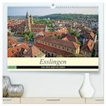 Esslingen von oben und von unten (hochwertiger Premium Wandkalender 2025 DIN A2 quer), Kunstdruck in Hochglanz