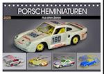 PORSCHEMINIATUREN (Tischkalender 2025 DIN A5 quer), CALVENDO Monatskalender