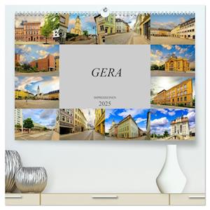 Gera Impressionen (hochwertiger Premium Wandkalender 2025 DIN A2 quer), Kunstdruck in Hochglanz