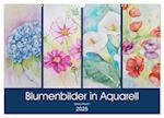 Blumenbilder in Aquarell (Wandkalender 2025 DIN A3 quer), CALVENDO Monatskalender