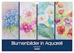 Blumenbilder in Aquarell (Wandkalender 2025 DIN A4 quer), CALVENDO Monatskalender