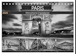 PARIS Monochrome Impressionen (Tischkalender 2025 DIN A5 quer), CALVENDO Monatskalender