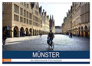 Münster - die liebenswerte Fahrradstadt (Wandkalender 2025 DIN A3 quer), CALVENDO Monatskalender