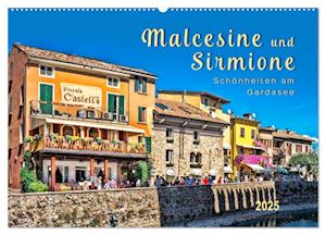 Malcesine und Sirmione, Schönheiten am Gardasee (Wandkalender 2025 DIN A2 quer), CALVENDO Monatskalender