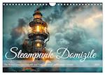 Steampunk Domizile (Wandkalender 2025 DIN A4 quer), CALVENDO Monatskalender