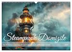 Steampunk Domizile (Wandkalender 2025 DIN A3 quer), CALVENDO Monatskalender