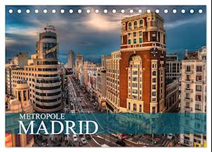 Metropole Madrid (Tischkalender 2025 DIN A5 quer), CALVENDO Monatskalender