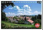 Murnau und das Blaue Land - Aquarelle und Fotografien (Tischkalender 2025 DIN A5 quer), CALVENDO Monatskalender