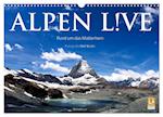 Alpen live - Rund um das Matterhorn (Wandkalender 2025 DIN A3 quer), CALVENDO Monatskalender