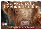 Schottische Hochlandrinder - Highland Cattle im Portrait (Wandkalender 2025 DIN A3 quer), CALVENDO Monatskalender