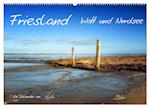 Friesland - Watt und Nordsee / CH-Version (Wandkalender 2025 DIN A2 quer), CALVENDO Monatskalender