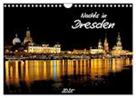 Nachts in Dresden (Wandkalender 2025 DIN A4 quer), CALVENDO Monatskalender