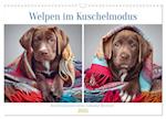 Welpen im Kuschelmodus - Herzerwärmende kleine Labrador Retriever (Wandkalender 2025 DIN A3 quer), CALVENDO Monatskalender