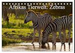 Afrikas Tierwelt: Zebras (Tischkalender 2025 DIN A5 quer), CALVENDO Monatskalender