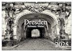 Dresden Schwarz Weiss 2025 (Wandkalender 2025 DIN A2 quer), CALVENDO Monatskalender