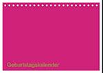 Bastel-Geburtstagskalender pink / Geburtstagskalender (Tischkalender 2025 DIN A5 quer), CALVENDO Monatskalender