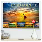 Friesland, verzauberte Landschaft an der Nordsee (hochwertiger Premium Wandkalender 2025 DIN A2 quer), Kunstdruck in Hochglanz