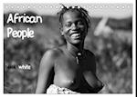 African People black white (Tischkalender 2025 DIN A5 quer), CALVENDO Monatskalender