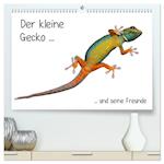 Der kleine Gecko und seine Freunde (hochwertiger Premium Wandkalender 2025 DIN A2 quer), Kunstdruck in Hochglanz