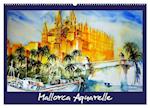 Mallorca Aquarelle (Wandkalender 2025 DIN A2 quer), CALVENDO Monatskalender