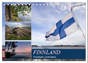 FINNLAND Traumhafte Landschaften (Tischkalender 2025 DIN A5 quer), CALVENDO Monatskalender