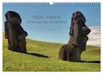 MOAI - steinerne Wächter der Osterinsel (Wandkalender 2025 DIN A3 quer), CALVENDO Monatskalender