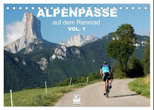 Alpenpässe auf dem Rennrad Vol. 1 (Tischkalender 2025 DIN A5 quer), CALVENDO Monatskalender