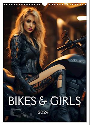 Bikes and Girls: Sexy Mädels auf heißen Mottorrädern (Wandkalender 2025 DIN A3 hoch), CALVENDO Monatskalender