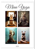 Miau Yoga (Wandkalender 2025 DIN A4 hoch), CALVENDO Monatskalender