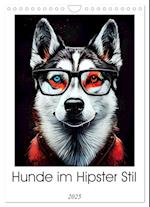 Hunde im Hipster Stil (Wandkalender 2025 DIN A4 hoch), CALVENDO Monatskalender