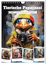 Tierische Paparazzi (Wandkalender 2025 DIN A4 hoch), CALVENDO Monatskalender