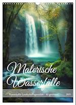 Malerische Wasserfälle (Wandkalender 2025 DIN A3 hoch), CALVENDO Monatskalender