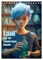 Luca und die wundersame Flasche (Tischkalender 2025 DIN A5 hoch), CALVENDO Monatskalender