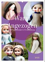 Warm angezogen KI Puppenkinder in Wollkleidung (Wandkalender 2025 DIN A2 hoch), CALVENDO Monatskalender