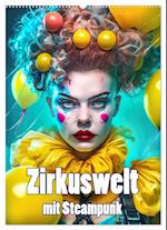 Zirkuswelt mit Steampunk (Wandkalender 2025 DIN A2 hoch), CALVENDO Monatskalender