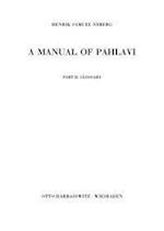 A Manual of Pahlavi