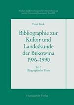 Beck, E: Bibliographie zur Kultur und Landeskunde der Bukowi