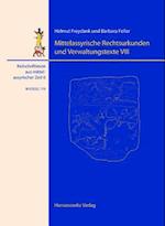 Mittelassyrische Rechtsurkunden Und Verwaltungstexte VIII