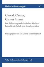 Choral, Cantor, Cantus Firmus