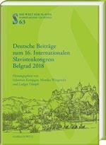 Deutsche Beitrage Zum 16. Internationalen Slavistenkongress Belgrad 2018