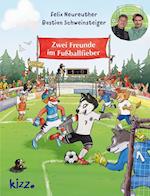 Zwei Freunde im Fußballfieber